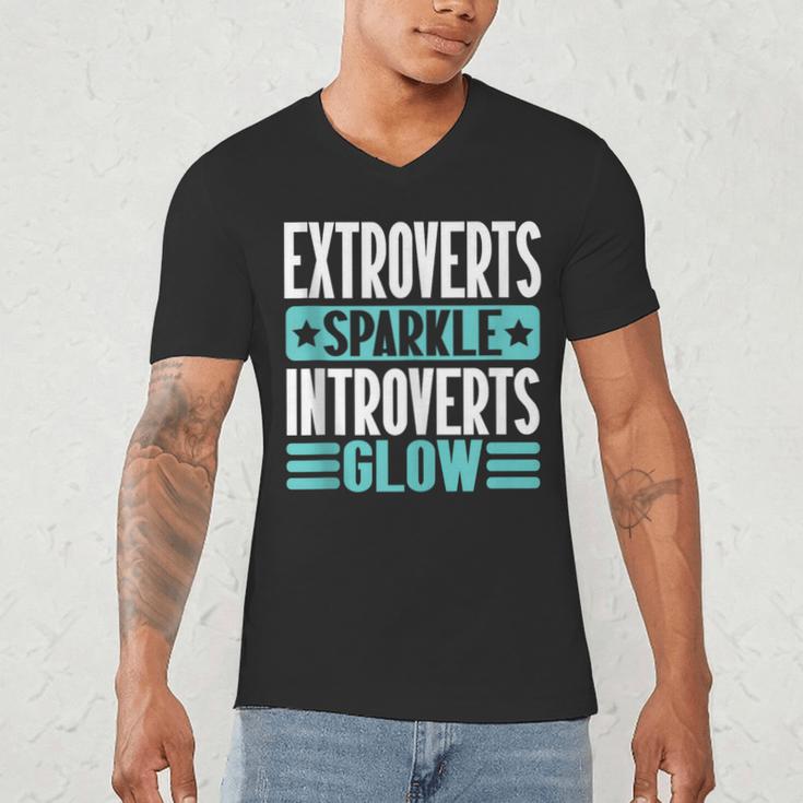 Extroverts Sparkle Introverts Glow Introvert Men's V-Neck T-Shirt Extroverts Sparkle Introverts Glow Introvert Men's V-Neck T-Shirt