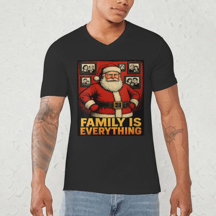 Family Christmas Retro Santa Holiday Nostalgia Vibes Men's V-Neck T-Shirt