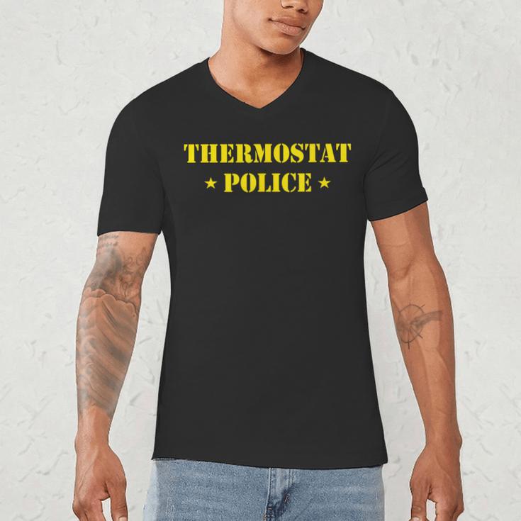 Father For Men Thermostat Police Dad Men's V-Neck T-Shirt