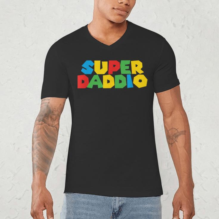 Fatherly Powers Unleashed Gamer Super Dad From Wife & Kids Men's V-Neck T-Shirt Fatherly Powers Unleashed Gamer Super Dad From Wife & Kids Men's V-Neck T-Shirt