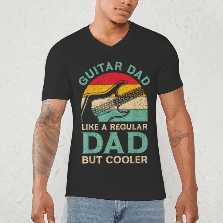 Fathers Day Guitar Dad For Guitarist Music Lover Dad Men's V-Neck T-Shirt