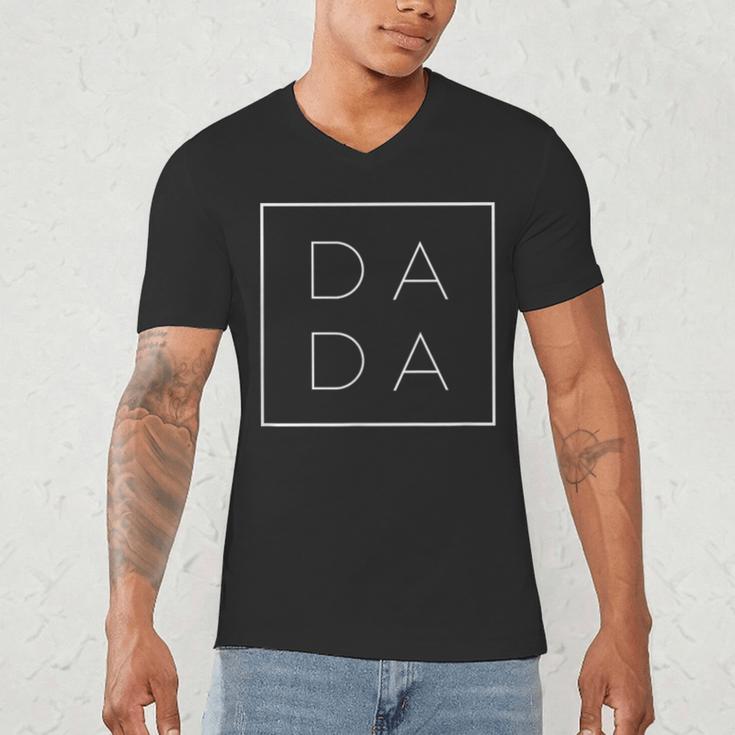 Father's Day For New Dad Him Papa Grandpa Dada Men's V-Neck T-Shirt