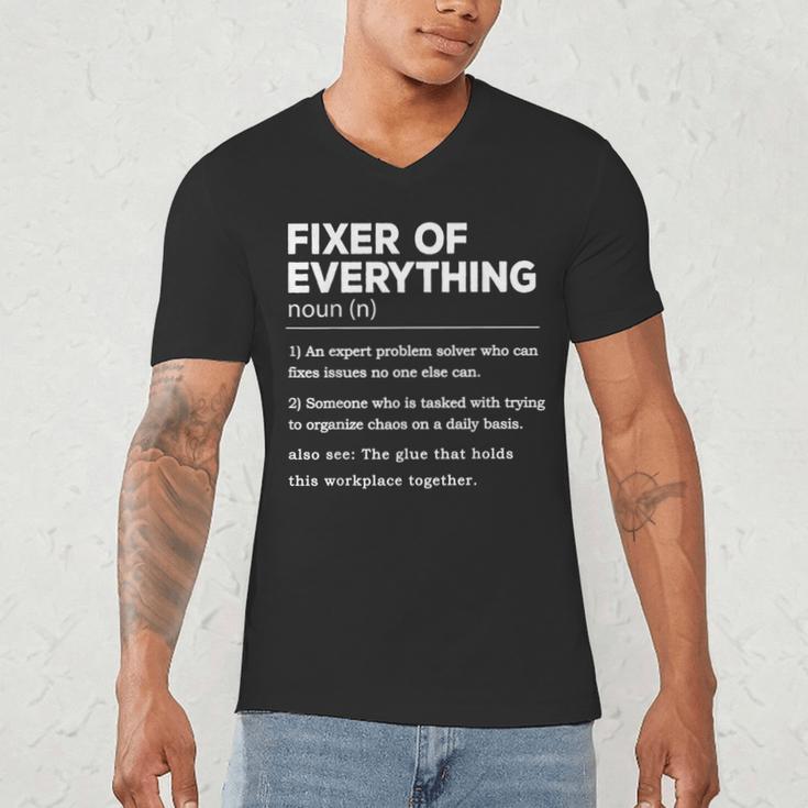 Father's Day For Office Dad Fixer Of Everything Men's V-Neck T-Shirt