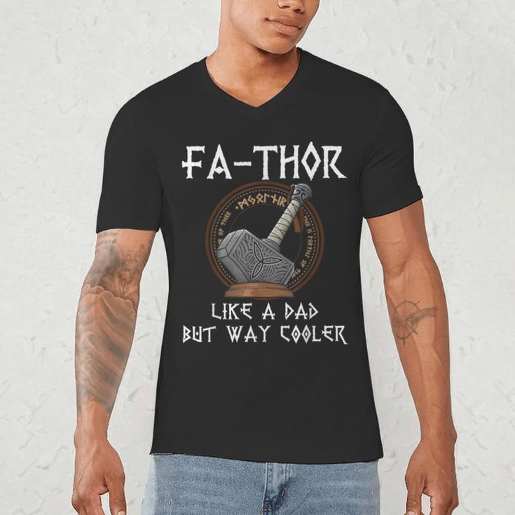 Fathor Dad Father Father's Day Classic Fit Short Sleeve T-Shirt Size Small Men's V-Neck T-Shirt