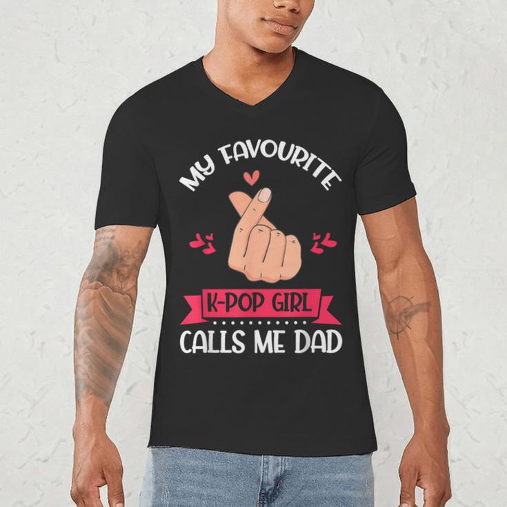 My Favorite K-Pop Girl Calls Me Dad K-Pop Girl Men's V-Neck T-Shirt