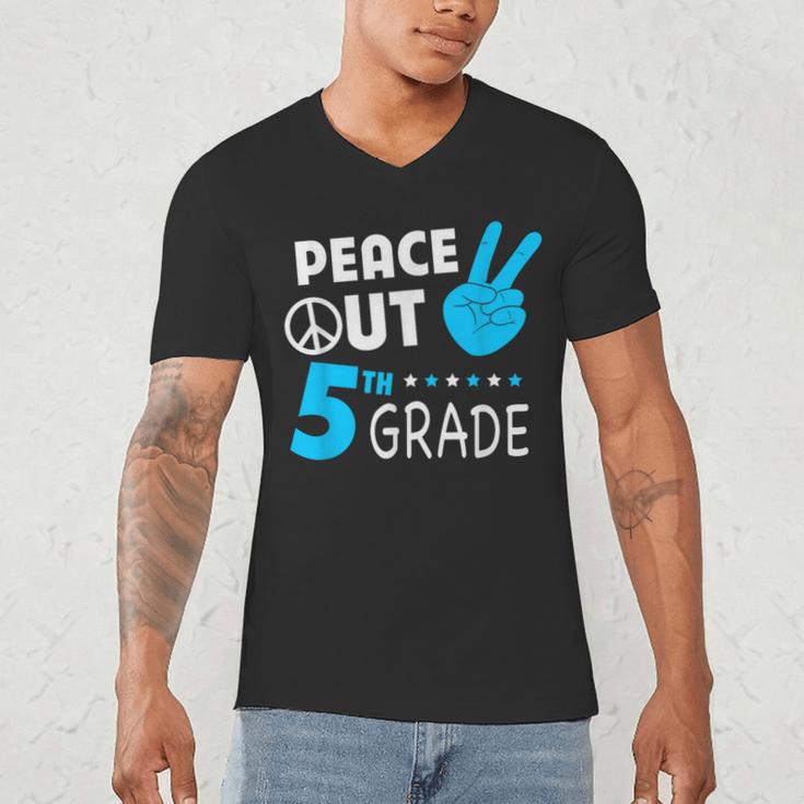 Fifth Grade Graduation Peace Out 5th Grade Boys Men's V-Neck T-Shirt