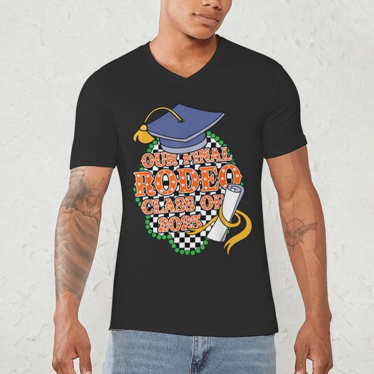 Our Final Rodeo Class Of 2025 Rodeo Western Graduation Texas Men's V-Neck T-Shirt
