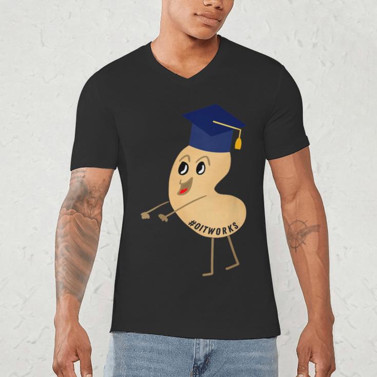 Flossing Cashew OIT For Tree Nut OIT Graduation Men's V-Neck T-Shirt