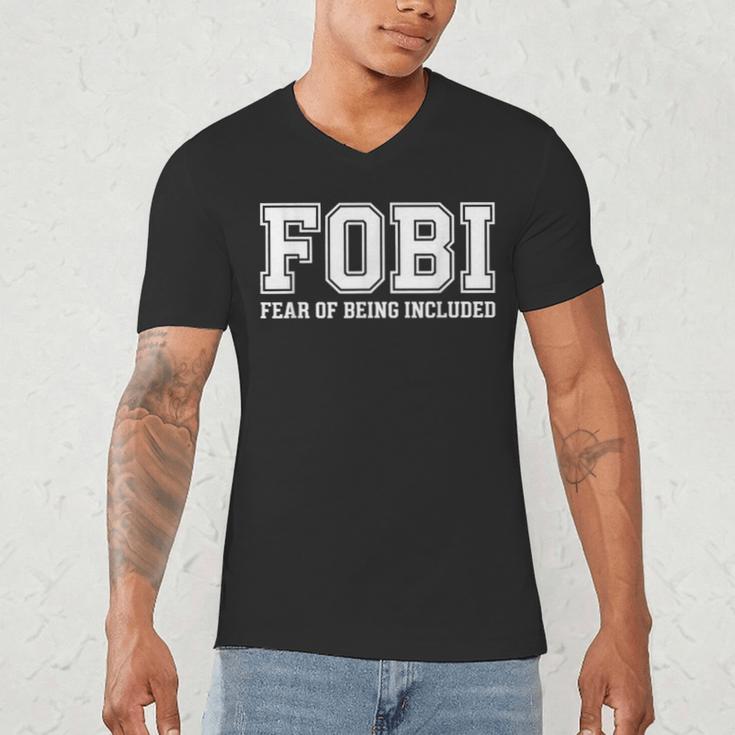FOBI Fear Of Being Excluded Introverts Men's V-Neck T-Shirt FOBI Fear Of Being Excluded Introverts Men's V-Neck T-Shirt
