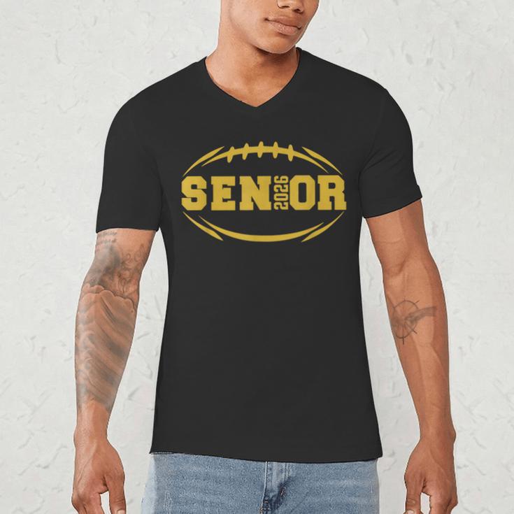 Football Proud Senior 2026 Graduation Year Men's V-Neck T-Shirt