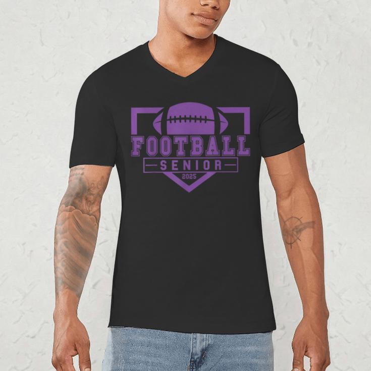 Football Senior Night Football Senior 2025 Graduation 36 Men's V-Neck T-Shirt