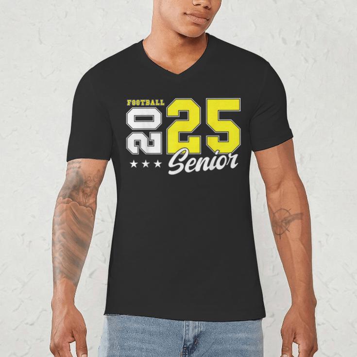 Football Senior Night Football Senior 2025 Graduation 55 Men's V-Neck T-Shirt