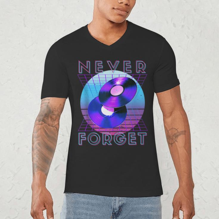 Never Forget Retro 80s 90s Nostalgia Men's V-Neck T-Shirt