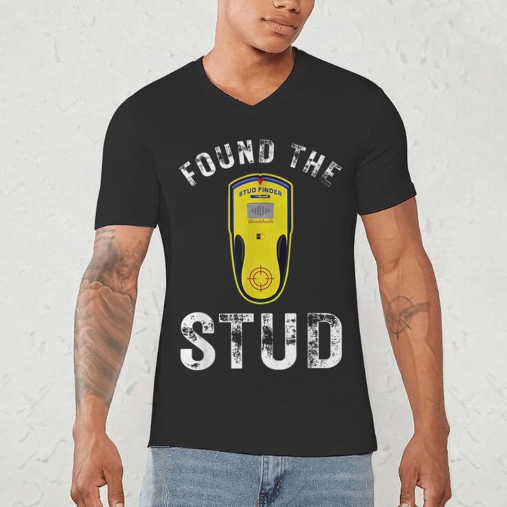 Found The Stud Dad Joke Handy Tools Stud Finder Men's V-Neck T-Shirt Found The Stud Dad Joke Handy Tools Stud Finder Men's V-Neck T-Shirt