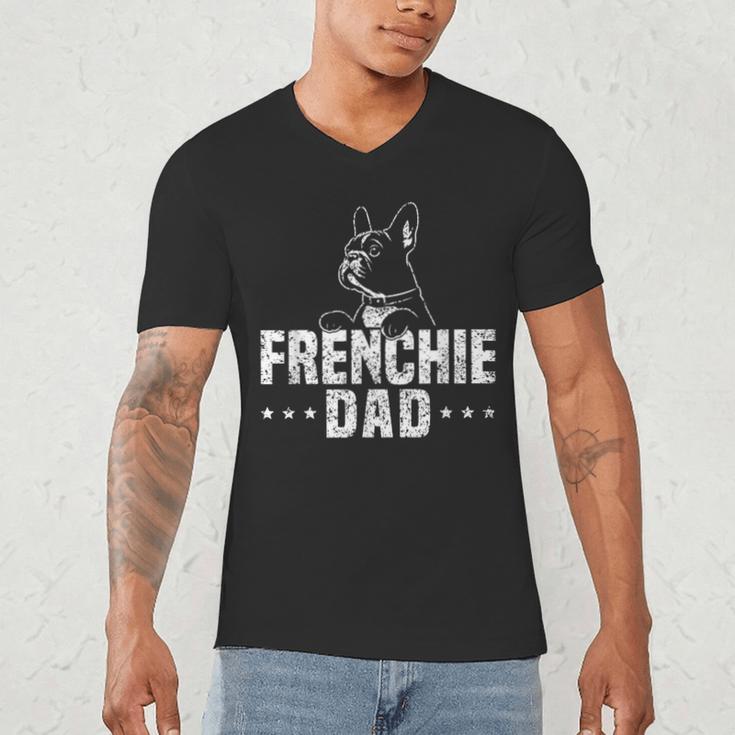 Frenchie Dad Lover Owner French Bulldog Father Daddy Papa Men Women Girls Kids Men's V-Neck T-Shirt