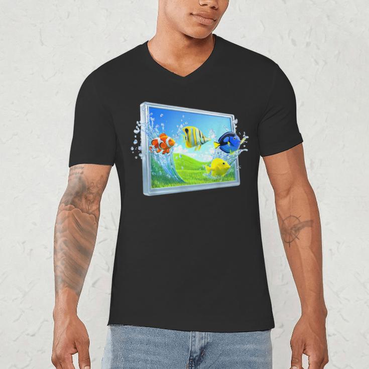 Frutiger Aero Fish Men's V-Neck T-Shirt