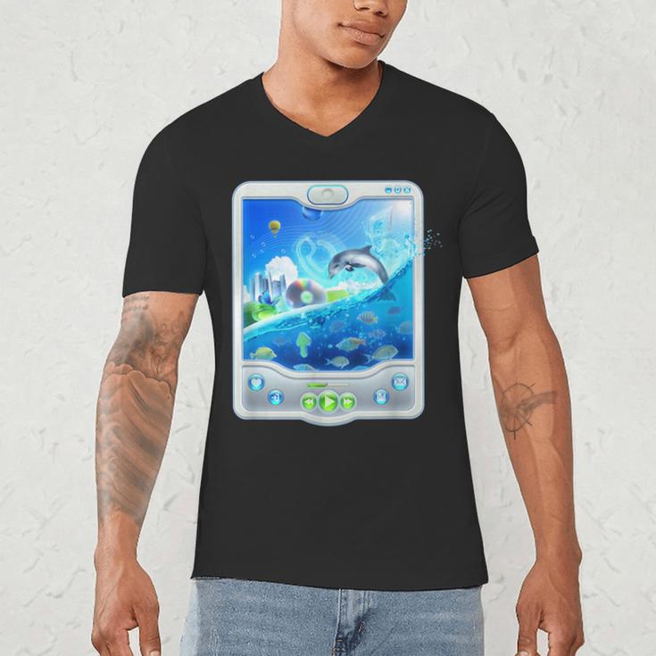 Frutiger Aero Skeuomorphism User Interface Nostalgia Men's V-Neck T-Shirt