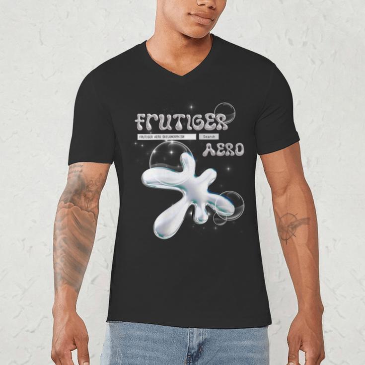 Frutiger Aero Y2K Fashion Trends Statement Piece Tech Orb Men's V-Neck T-Shirt Frutiger Aero Y2K Fashion Trends Statement Piece Tech Orb Men's V-Neck T-Shirt