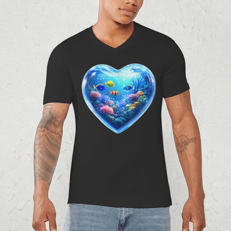 Frutiger Aero Y2K Heart Men's V-Neck T-Shirt