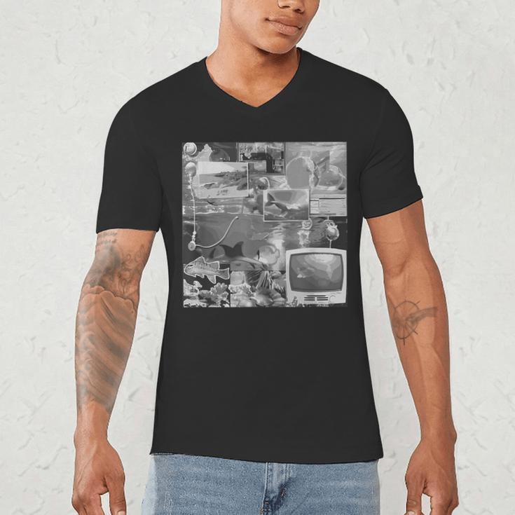 Frutiger Aero Y2K Old School Retro Vibes Men's V-Neck T-Shirt