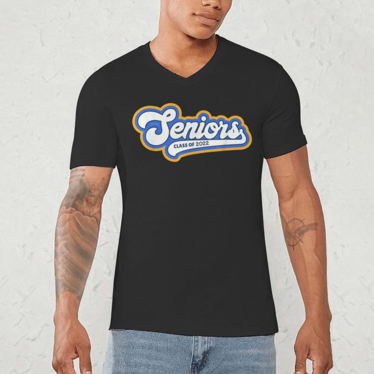 Funny Class Of 2022 Senior Graduate College Graduation Men's V-Neck T-Shirt