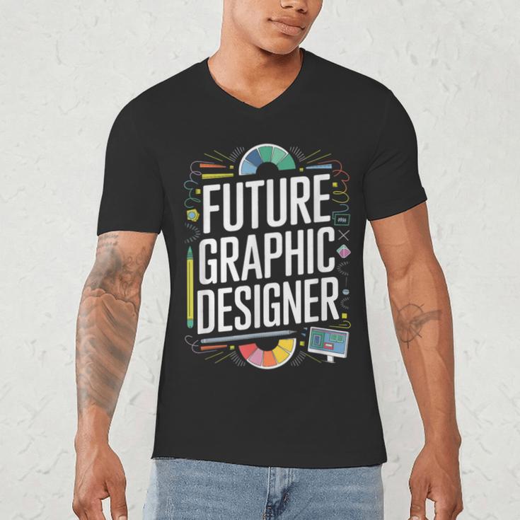 Future Graphic Er Graduation School Toddler Women Men Men's V-Neck T-Shirt
