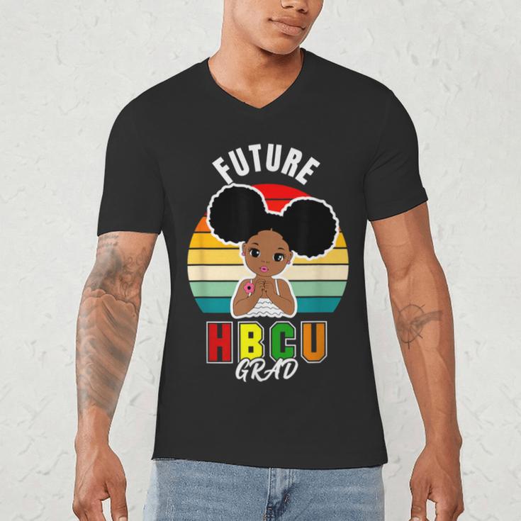 Future HBCU Grad Graduate Afro Girl College Graduation Men's V-Neck T-Shirt