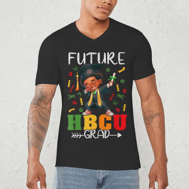 Future HBCU Grad History Boy Graduation HBCU Kids Men's V-Neck T-Shirt
