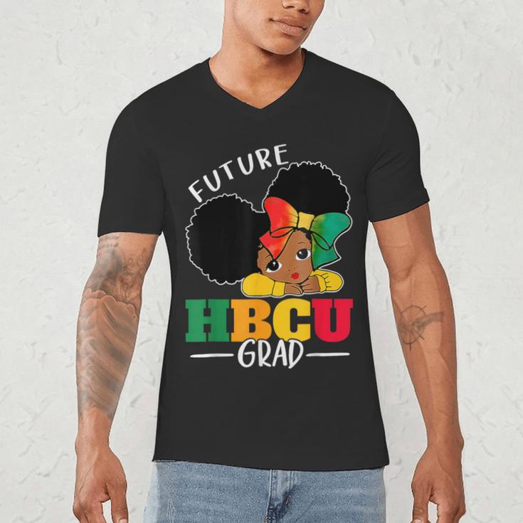 Future HBCU Grad History Girl Graduation HBCU Kids Men's V-Neck T-Shirt