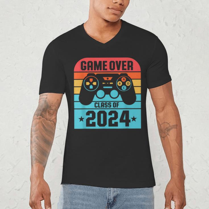 Game Over Class Of 2024 Shirt Students Graduation Men's V-Neck T-Shirt