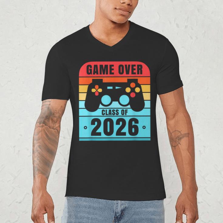 Game Over Class Of 2026 Shirt Students Graduation Men's V-Neck T-Shirt