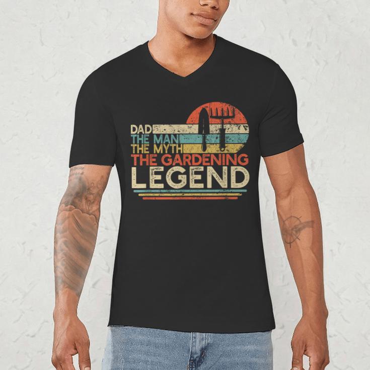 Gardener Dad The Man The Myth The Gardening Legend Men's V-Neck T-Shirt