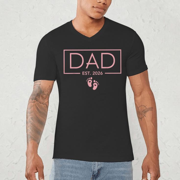 Girl Dad Est 2026 First Time Girl Dad To Be Men's V-Neck T-Shirt Girl Dad Est 2026 First Time Girl Dad To Be Men's V-Neck T-Shirt