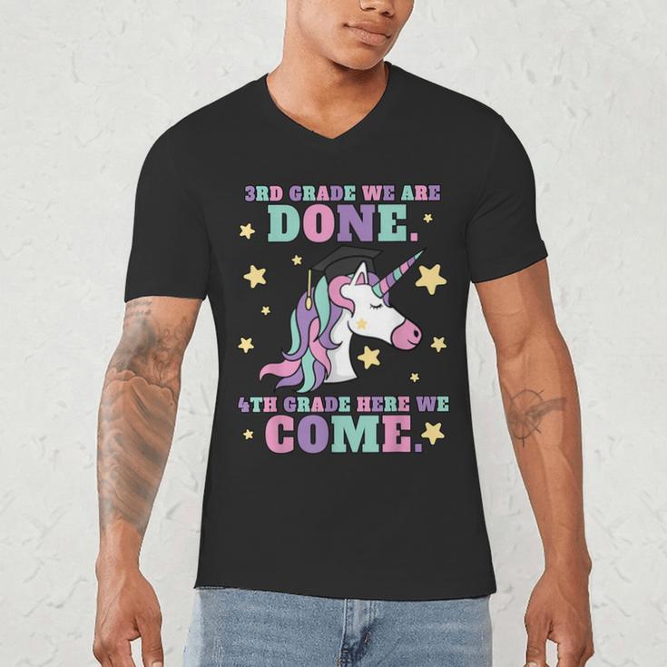 Girls 3rd Grade Graduation Magical Unicorn Men's V-Neck T-Shirt