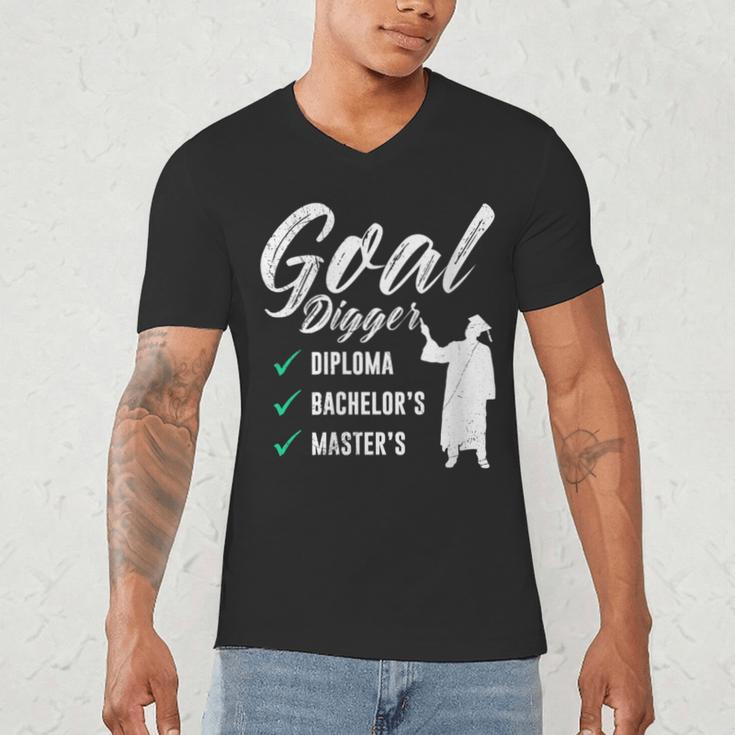 Goal Digger Diploma Master s Bachelor s Master Graduation Men's V-Neck T-Shirt
