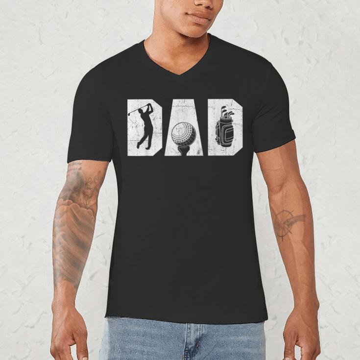 Golfing Dad Golf Lover Golfing Putter Golfer Men's V-Neck T-Shirt