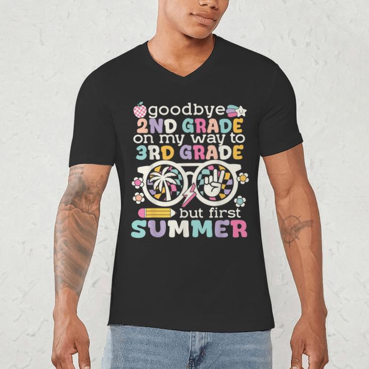 Goodbye 2nd Grade Graduation To 3rd Grade But First Summer Men's V-Neck T-Shirt