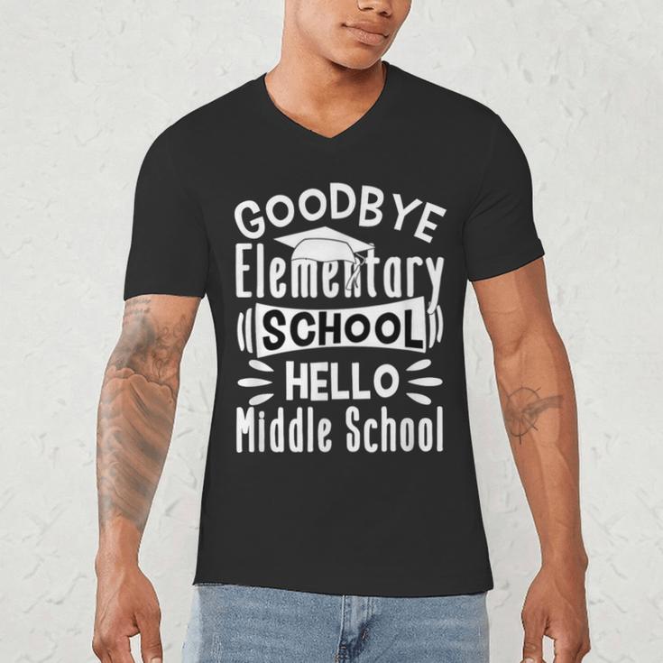 Goodbye Elementary School Graduation Hello Middle School Men's V-Neck T-Shirt