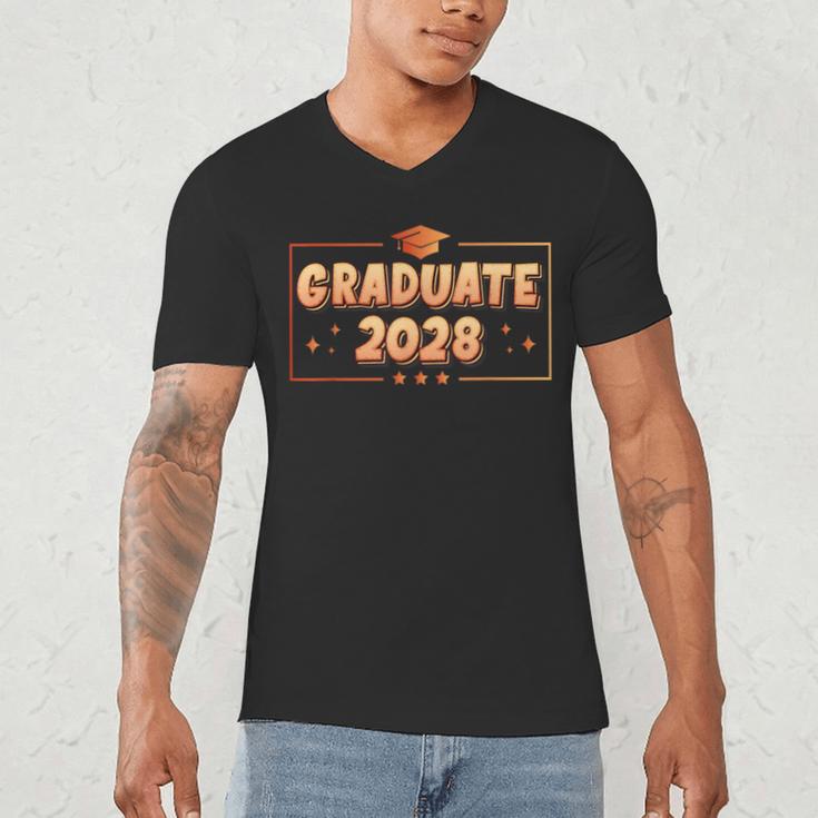 Graduate 2028 Class Of 2028 Senior Graduation Men's V-Neck T-Shirt