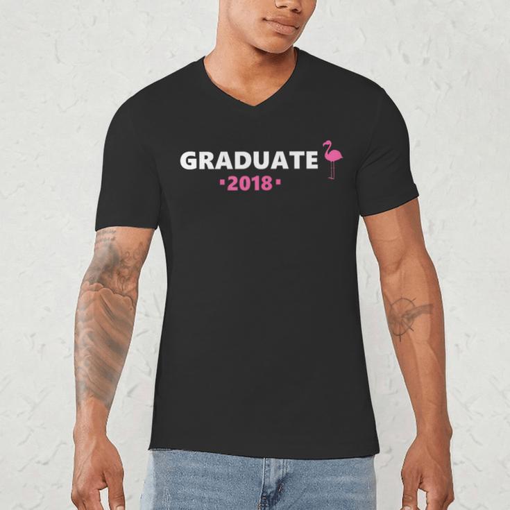 Graduate Flamingo 2018 Cute Graduation Men's V-Neck T-Shirt