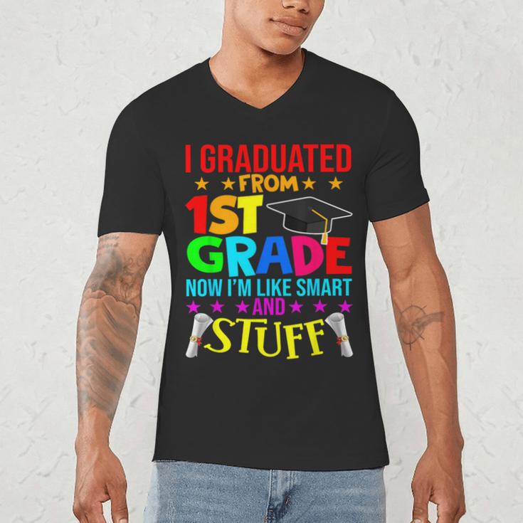 I Graduated From 1st Grade Graduation Matching Student Men's V-Neck T-Shirt