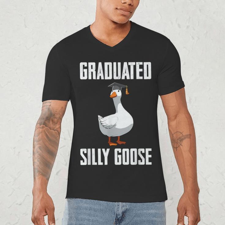 Graduated Silly Goose Student Graduation 2026 Grad Men's V-Neck T-Shirt