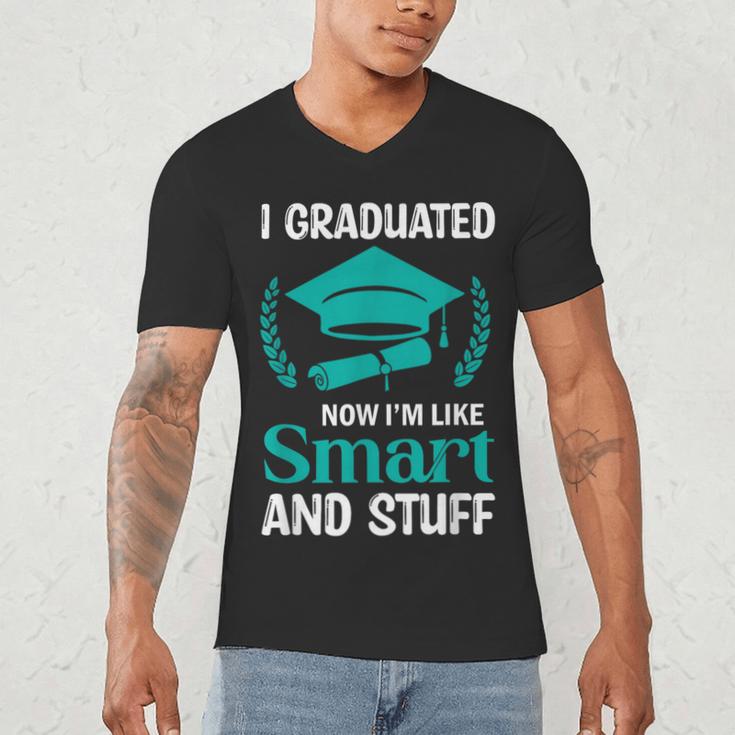 I Graduated Smart Graduation Student College University Men's V-Neck T-Shirt