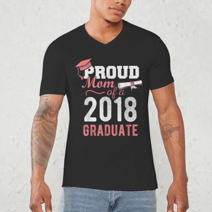 Graduation 2018 Tshirt Proud Mom Of A 2018 Graduate T-Shirt Men's V-Neck T-Shirt