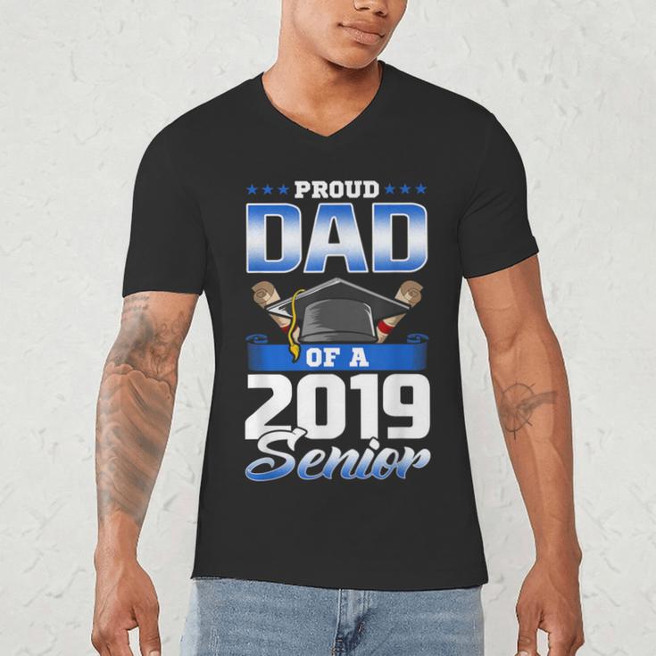 Graduation 2019 TShirt Proud Dad Of Senior Men's V-Neck T-Shirt