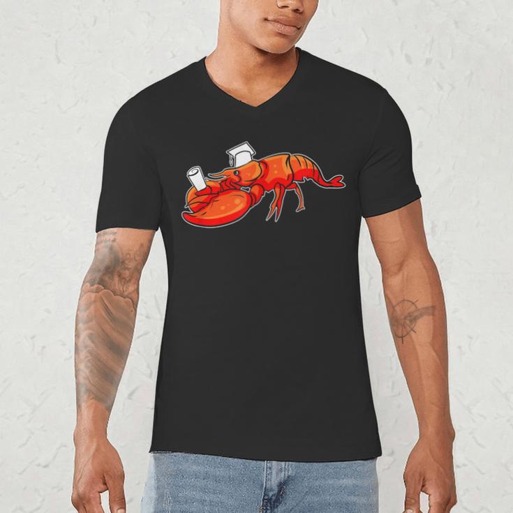 Graduation Bachelor Master Doctor PhD Study School Lobster Men's V-Neck T-Shirt