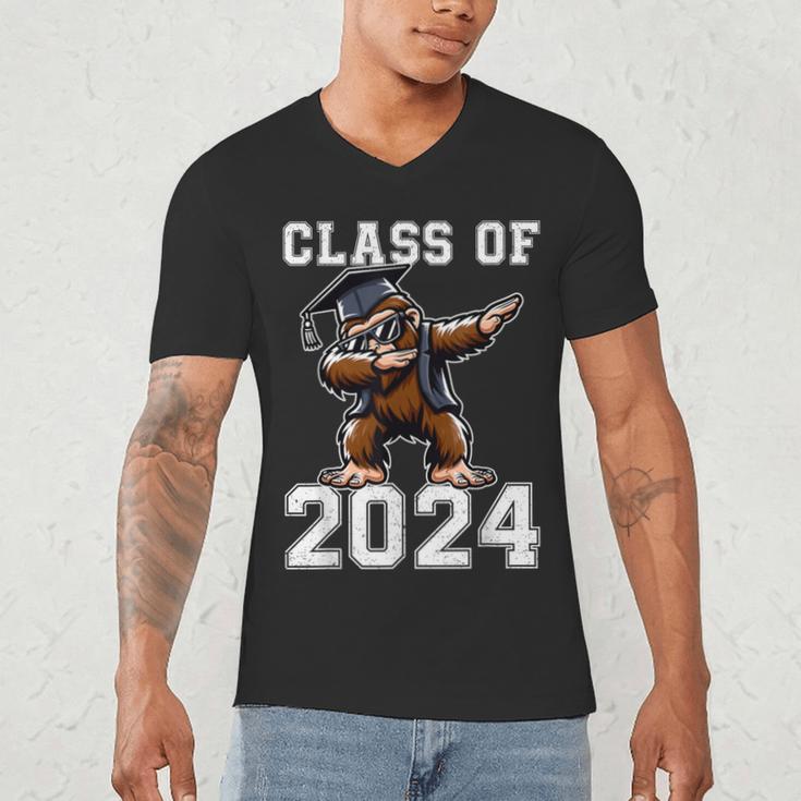 Graduation Class Of 2024 Bigfoot Graduated Seniors 2024 Men's V-Neck T-Shirt