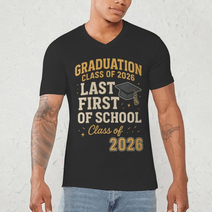 Graduation Class Of 2026 My Last First Day Of School Senior Men's V-Neck T-Shirt
