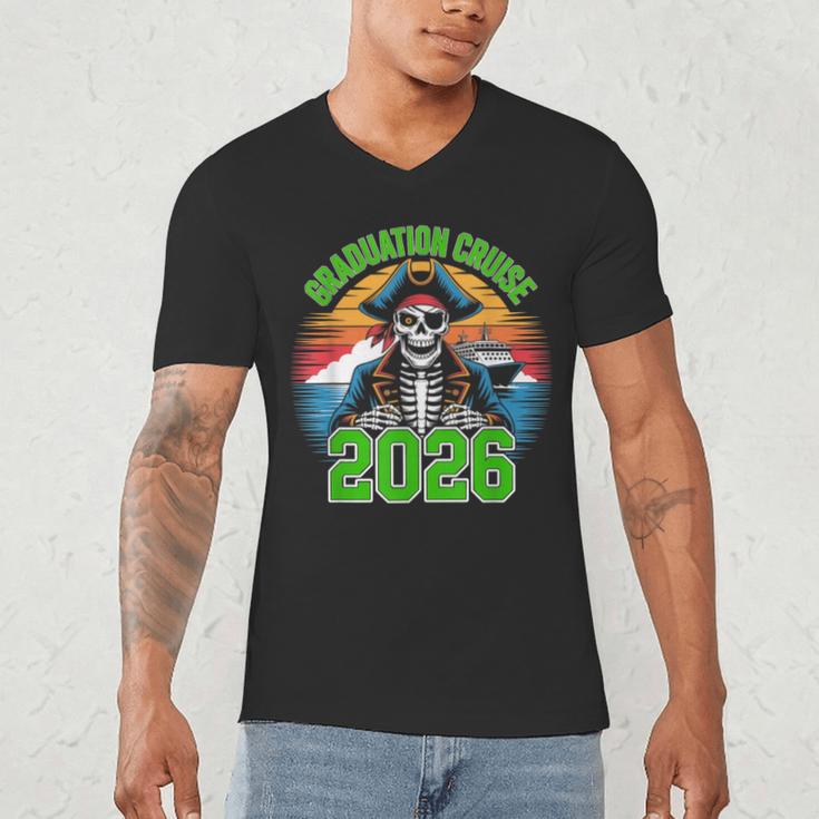 Graduation Cruise 2026 Group Pirate Matching Voyage Men's V-Neck T-Shirt