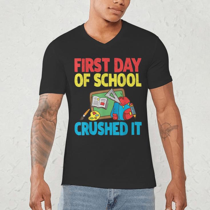 Graduation First Day Of School Crushed It Men's V-Neck T-Shirt